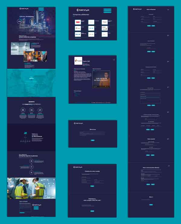 Mainfys screenshot site internet et extranet
